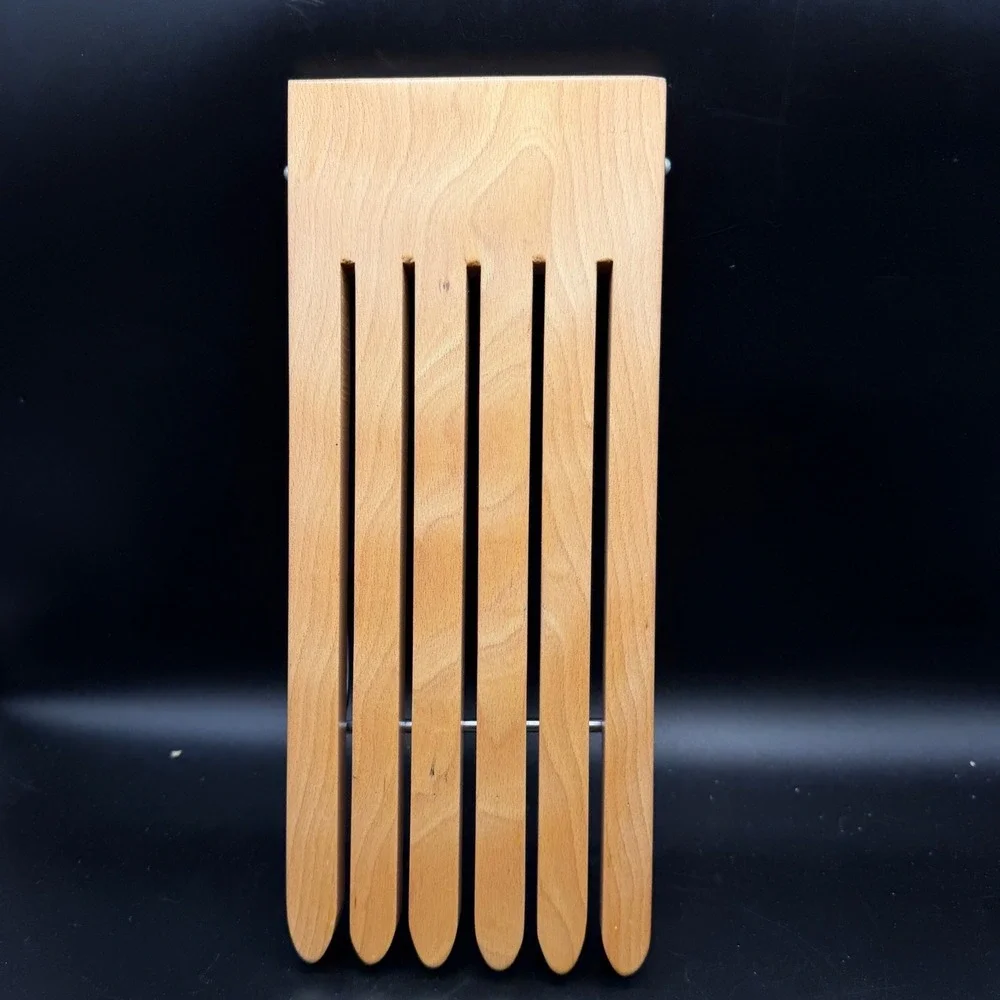 Vintage Pants-Rak Wood Trouser Hanger Glines Co Glenbrook Conn Portable 5 Slot